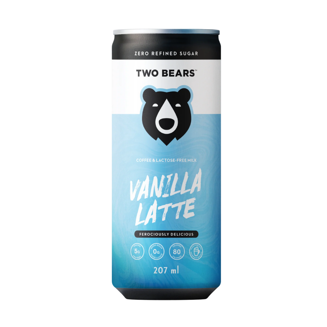 Two Bears Natural Lactose-Free Dairy Vanilla Latte - Upside Drinks