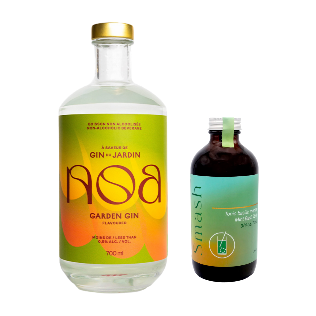 Mocktail Kit Non-Alcoholic Gin Basil Smash - Upside Drinks - Free