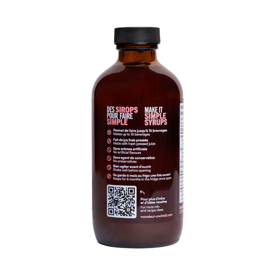 Sirop naturel de litchi Monsieur Cocktail (250 mL)  Livraison gratuite au  Canada  Upside Drinks