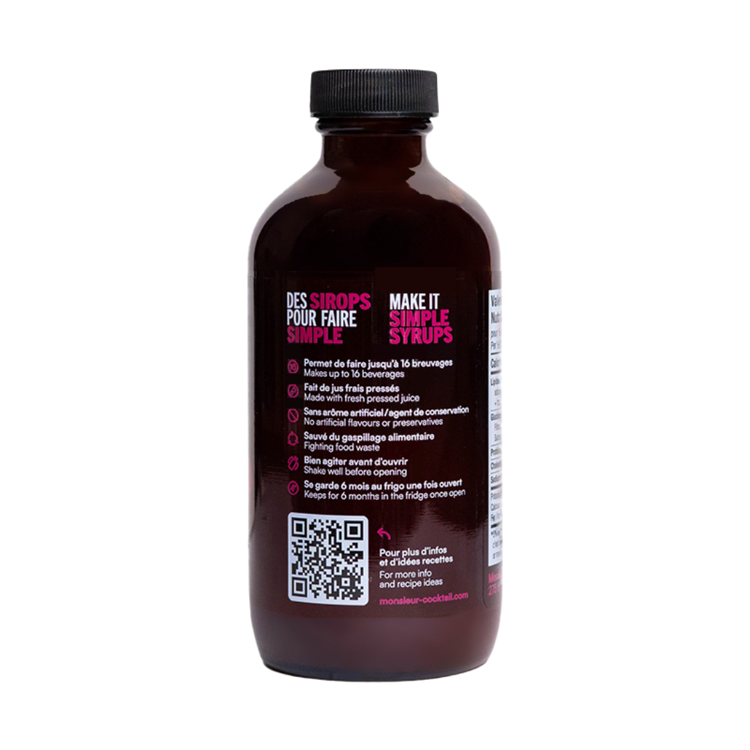 Monsieur Cocktail - Raspberry Syrup (250mL)