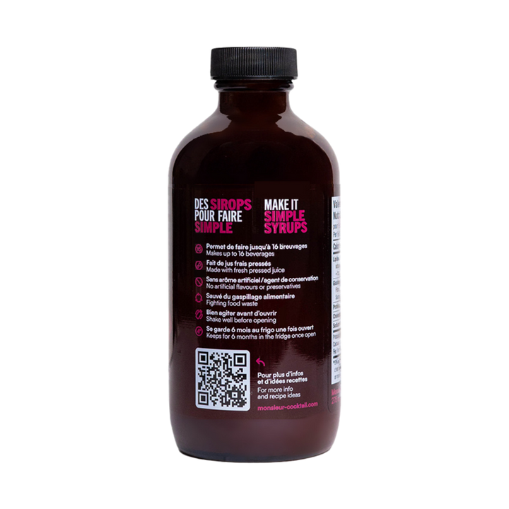 Monsieur Cocktail - Raspberry Syrup (250mL)