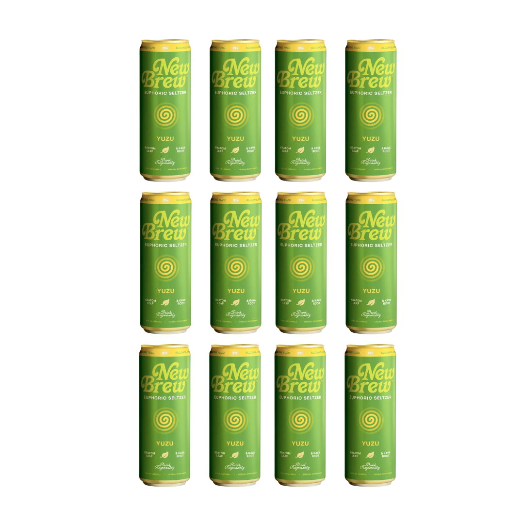 New Brew - Yuzu Euphoric Seltzer - Kratom / Kava