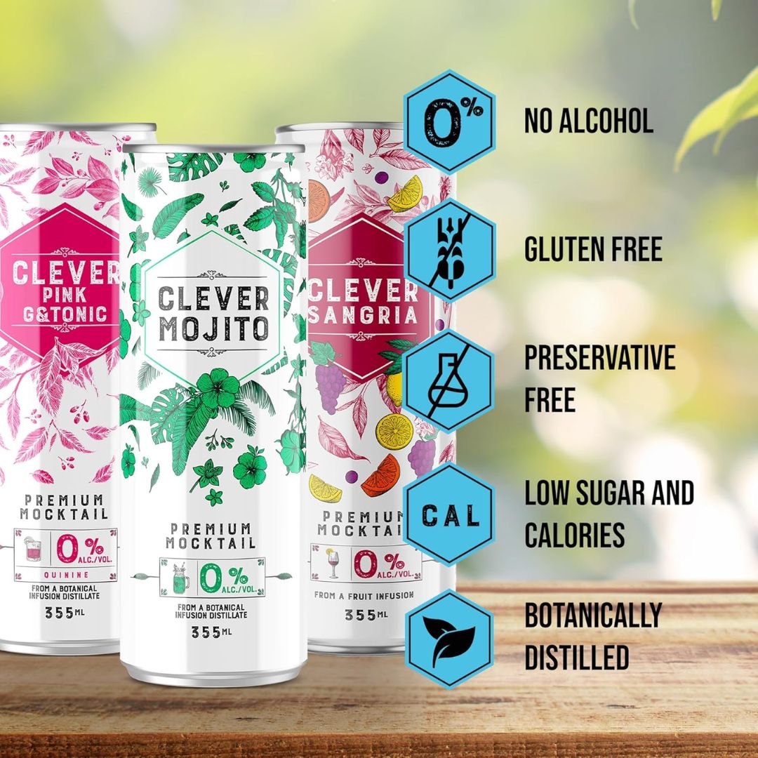 Clever Mocktails Non-Alcoholic Mix Pack - Upside Drinks - Free