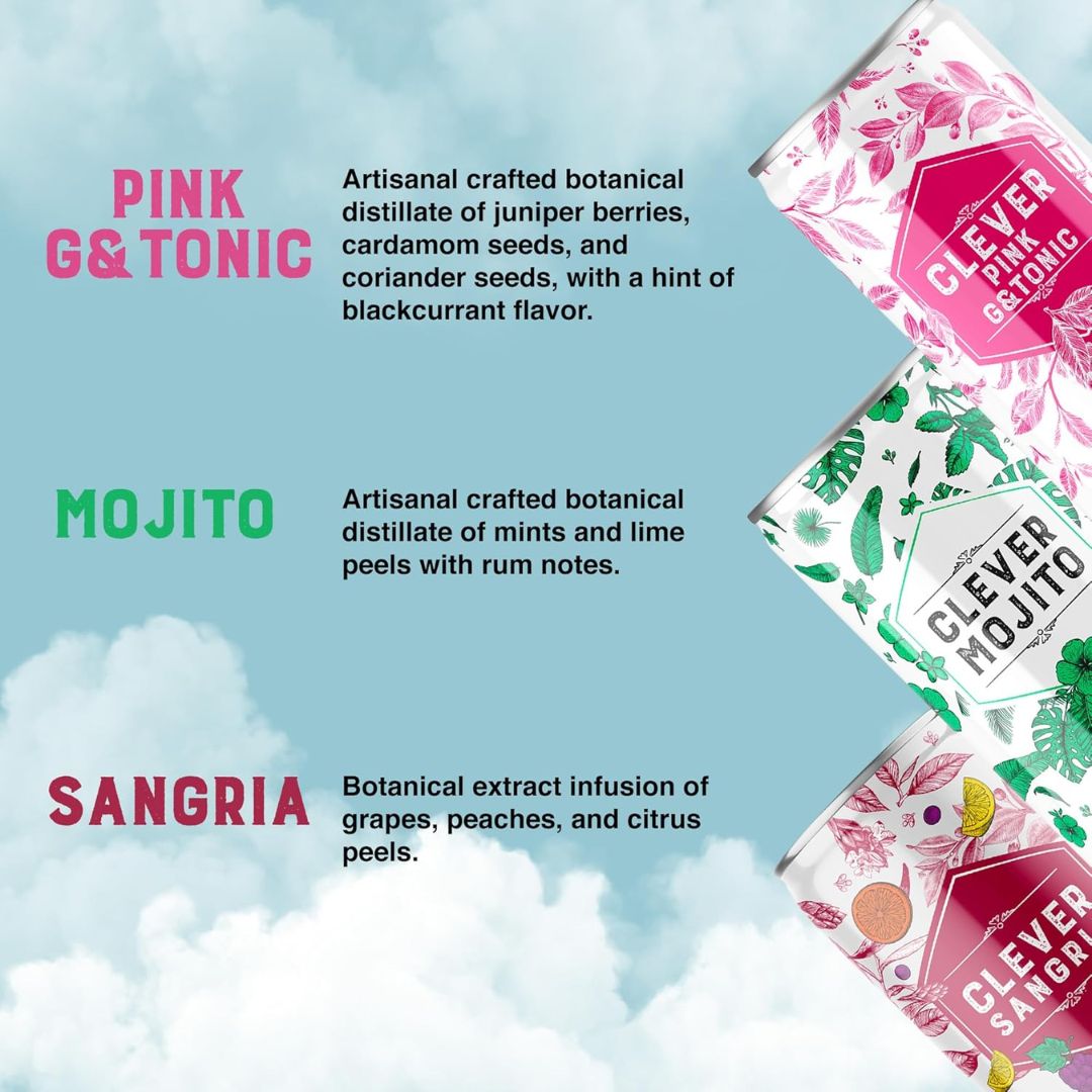 Clever Mocktails Non-Alcoholic Mix Pack - Upside Drinks - Free