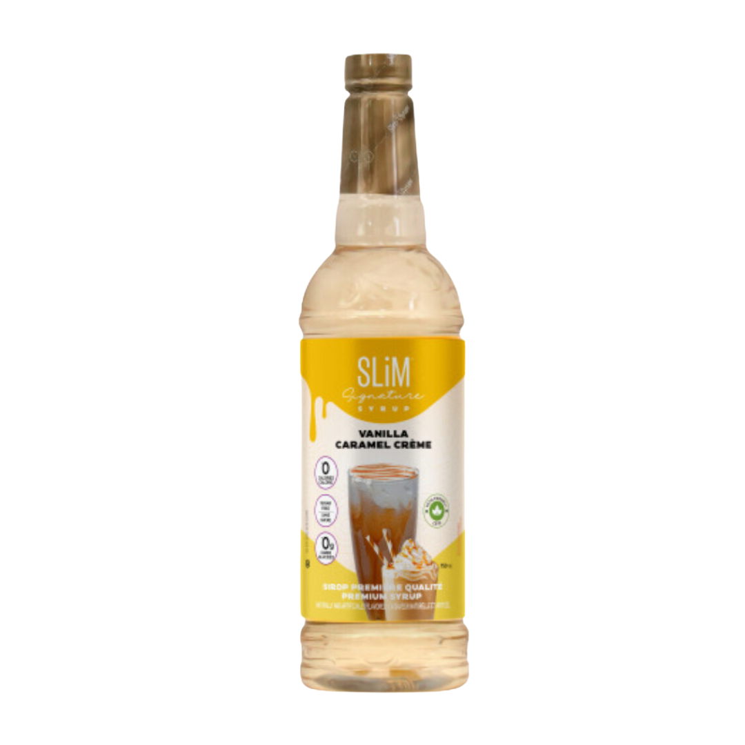 SLiM - Sirop Crème Vanille Caramel - Zéro Sucre