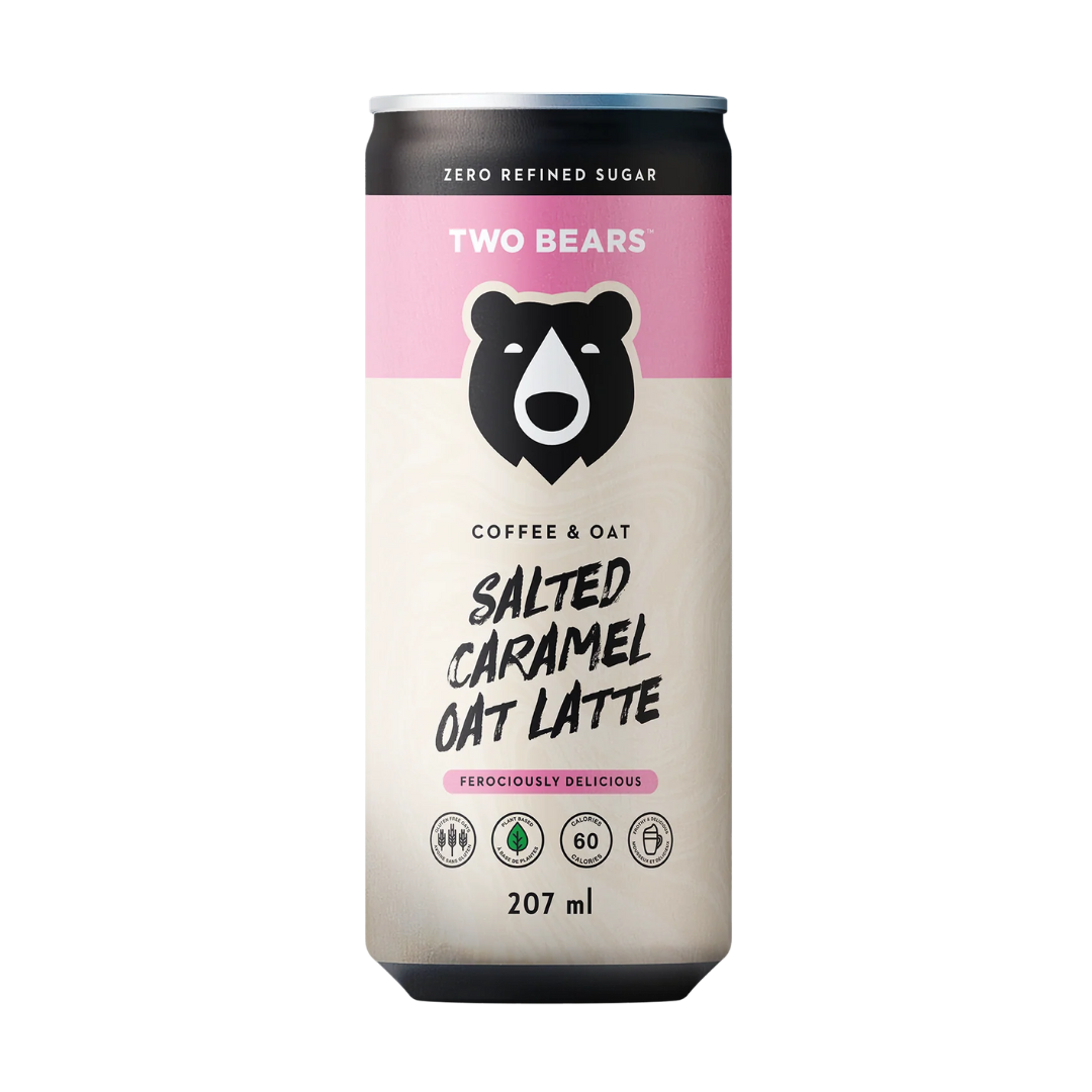 Two Bears - Latté à l'avoine caramel salé mousseux