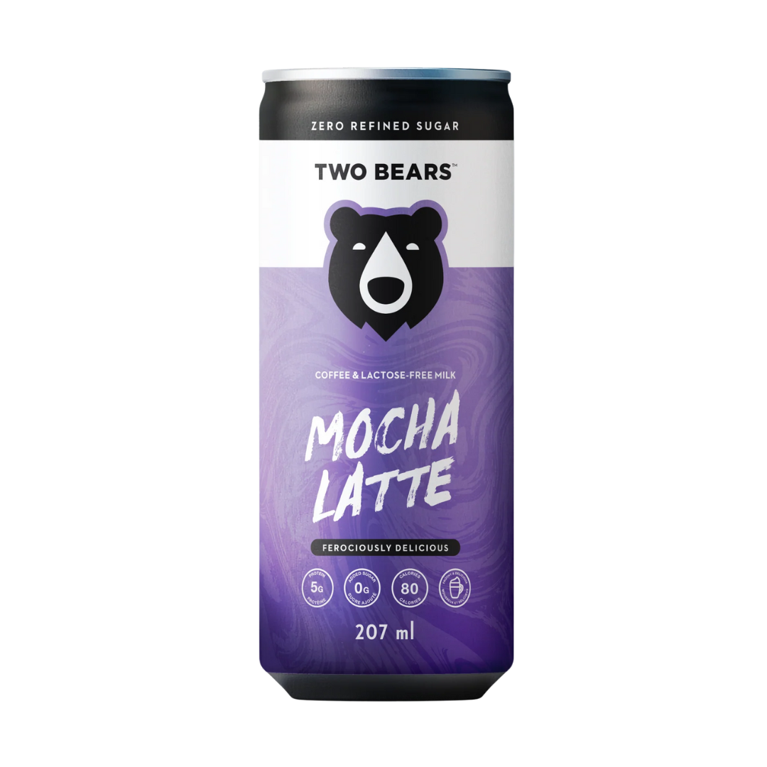 Two Bears Natural Lactose-Free Mocha Dairy Latte - Upside Drinks
