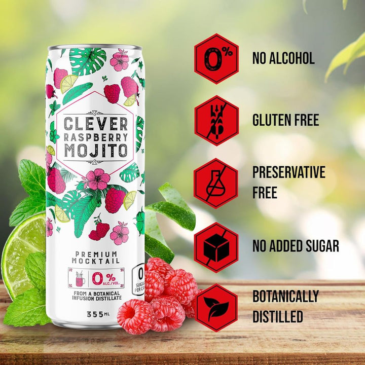 Clever Mocktail - Mojito Framboise Sans Sucre