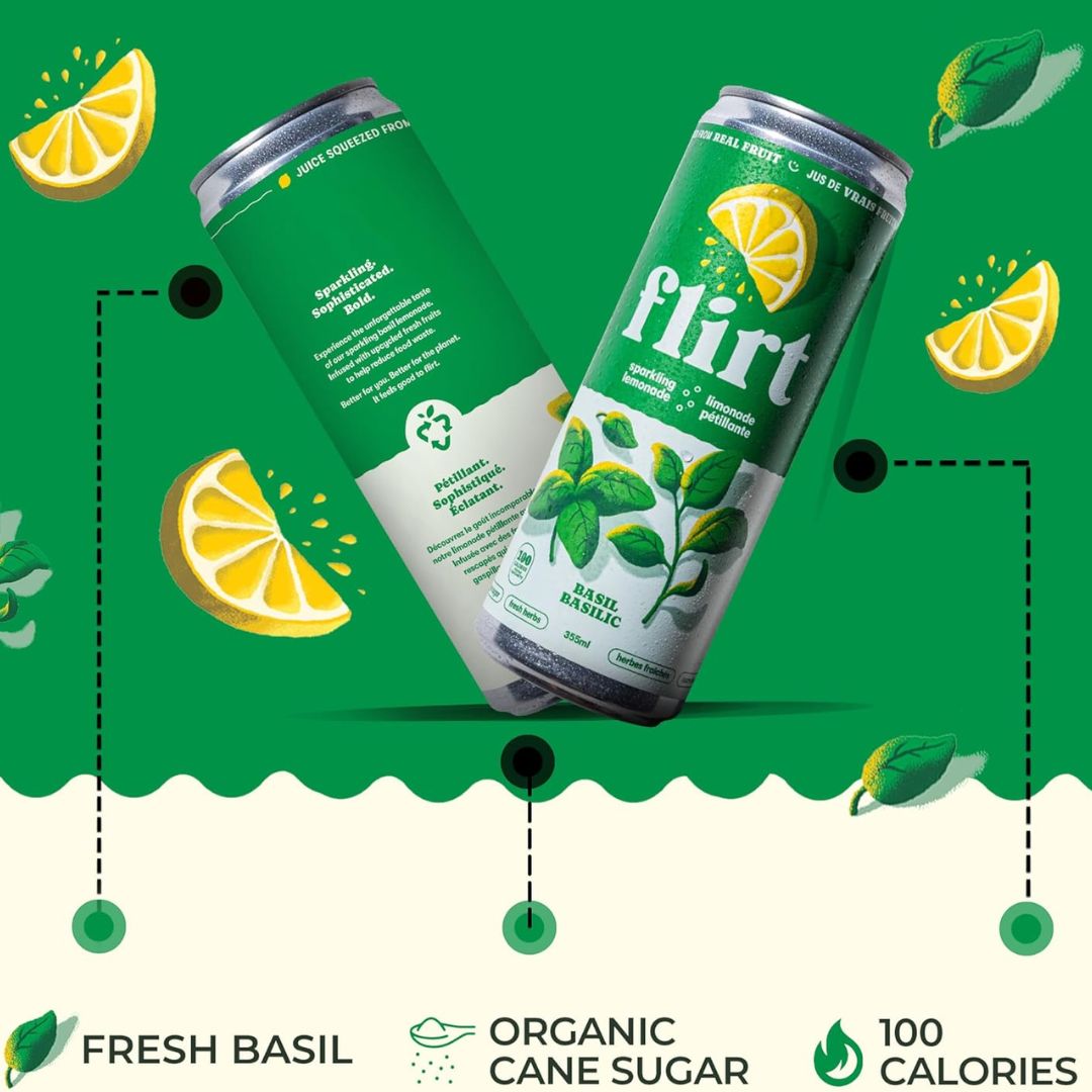 Flirt - Limonade Pétillante au Basilic