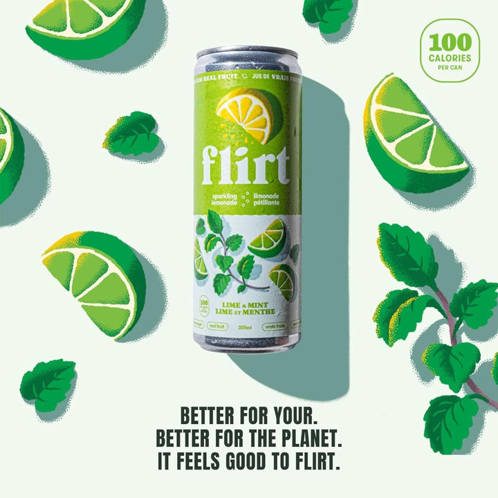 Flirt - Limonade pétillante à la lime et à la menthe
