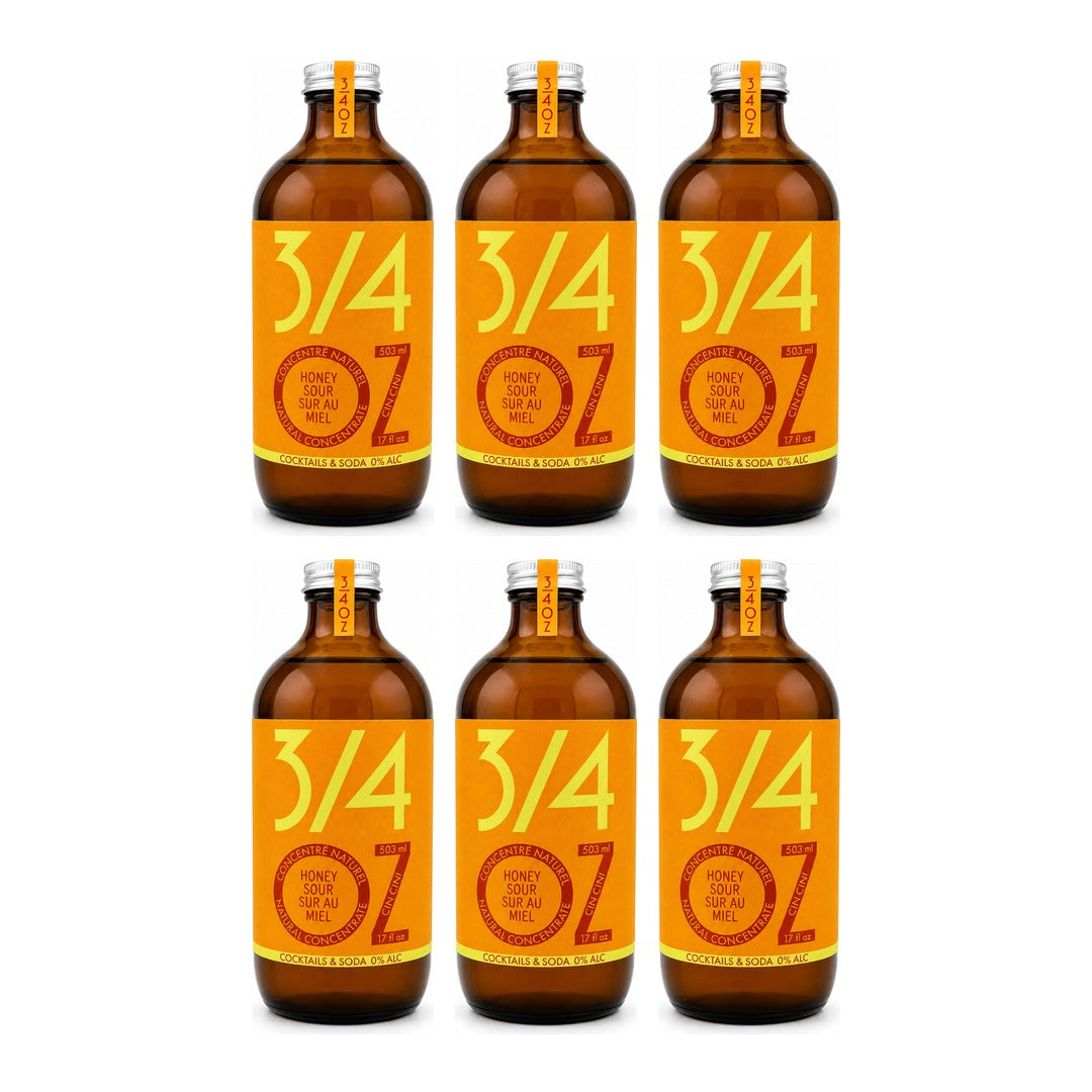 3/4 OZ - Honey Sour Syrup, 6 bottles