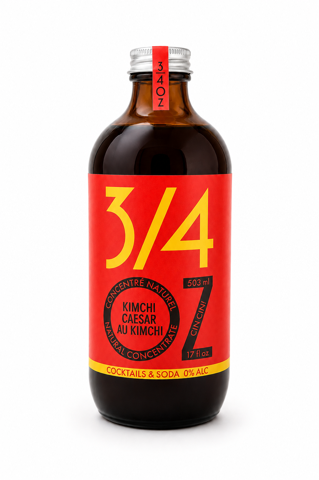 3/4 OZ - Kimchi Bloody + Caesar Mix bottle, 2026 rebrand