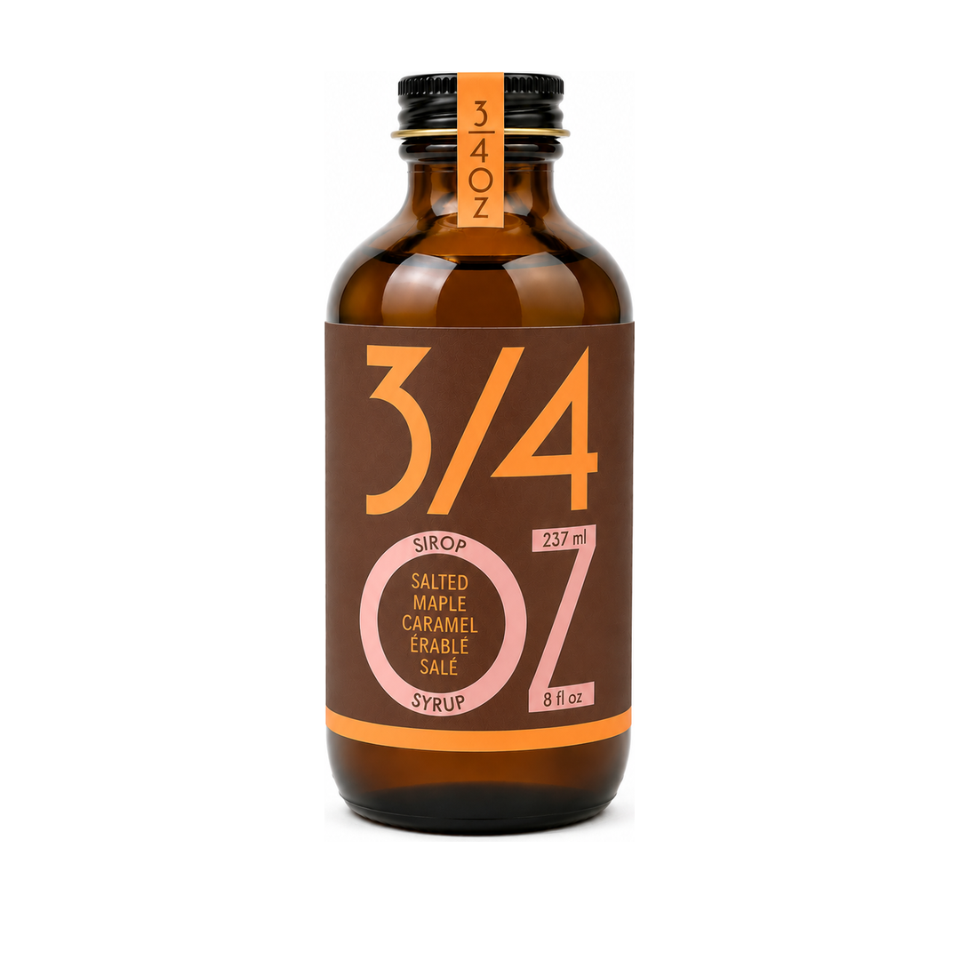 3/4 OZ - Salted Maple Caramel Syrup 237 ml bottle