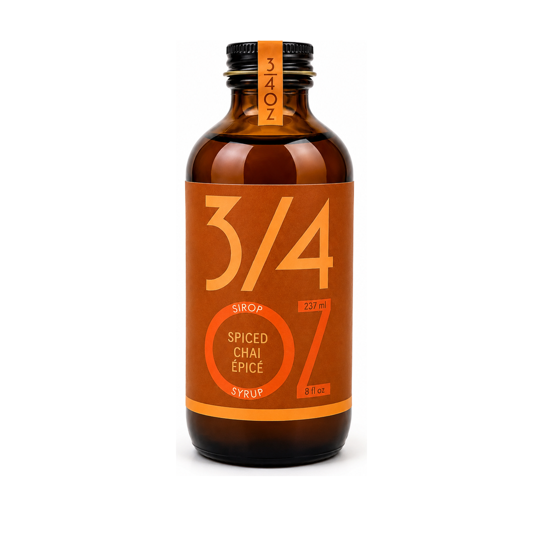 3/4 OZ - Chai Spiced Latte Syrup 237 ml bottle