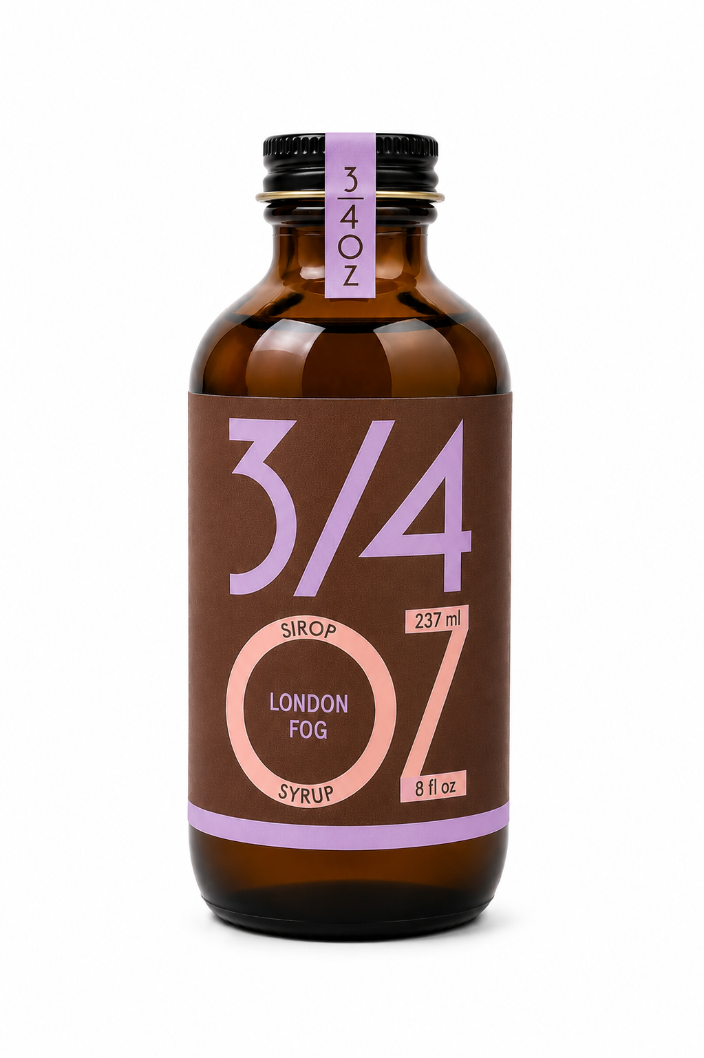 3/4 OZ - London Fog Vanilla Earl Grey Syrup bottle, 2026 rebrand