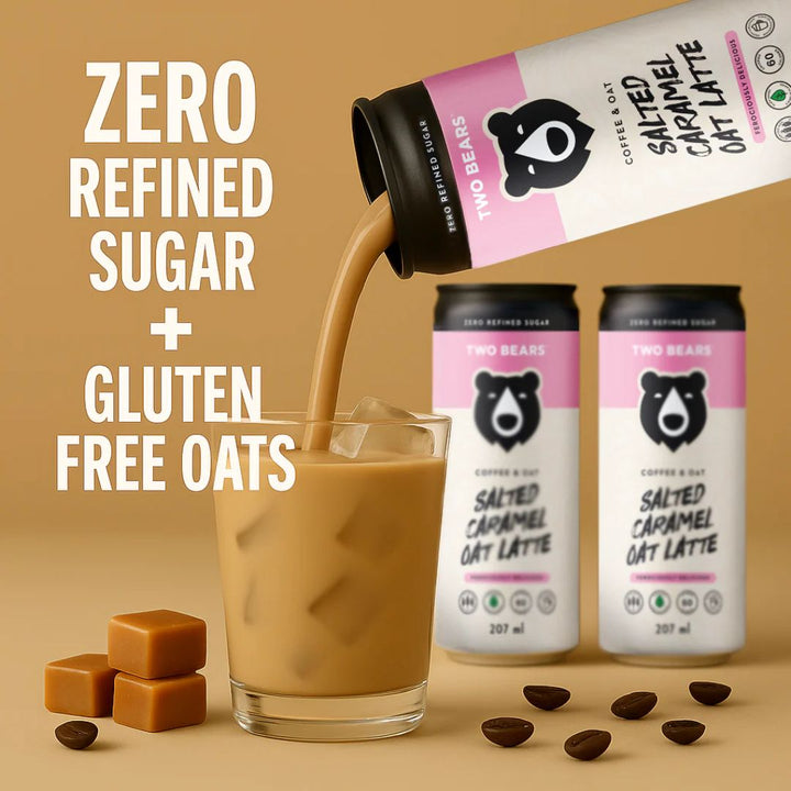 Two Bears - Frothed Salted Caramel Oat Latte