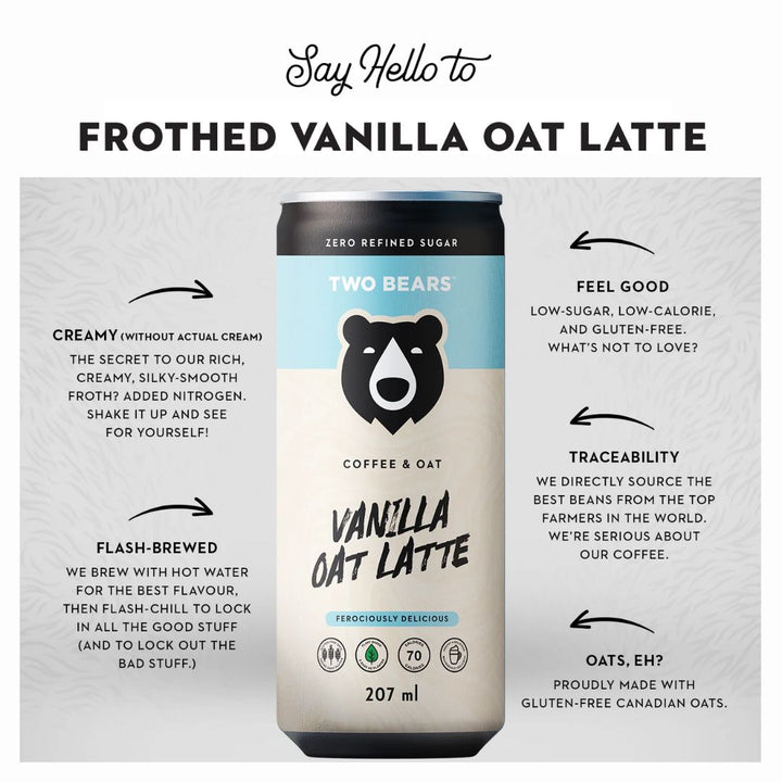 Two Bears - Frothed Vanilla Oat Latte