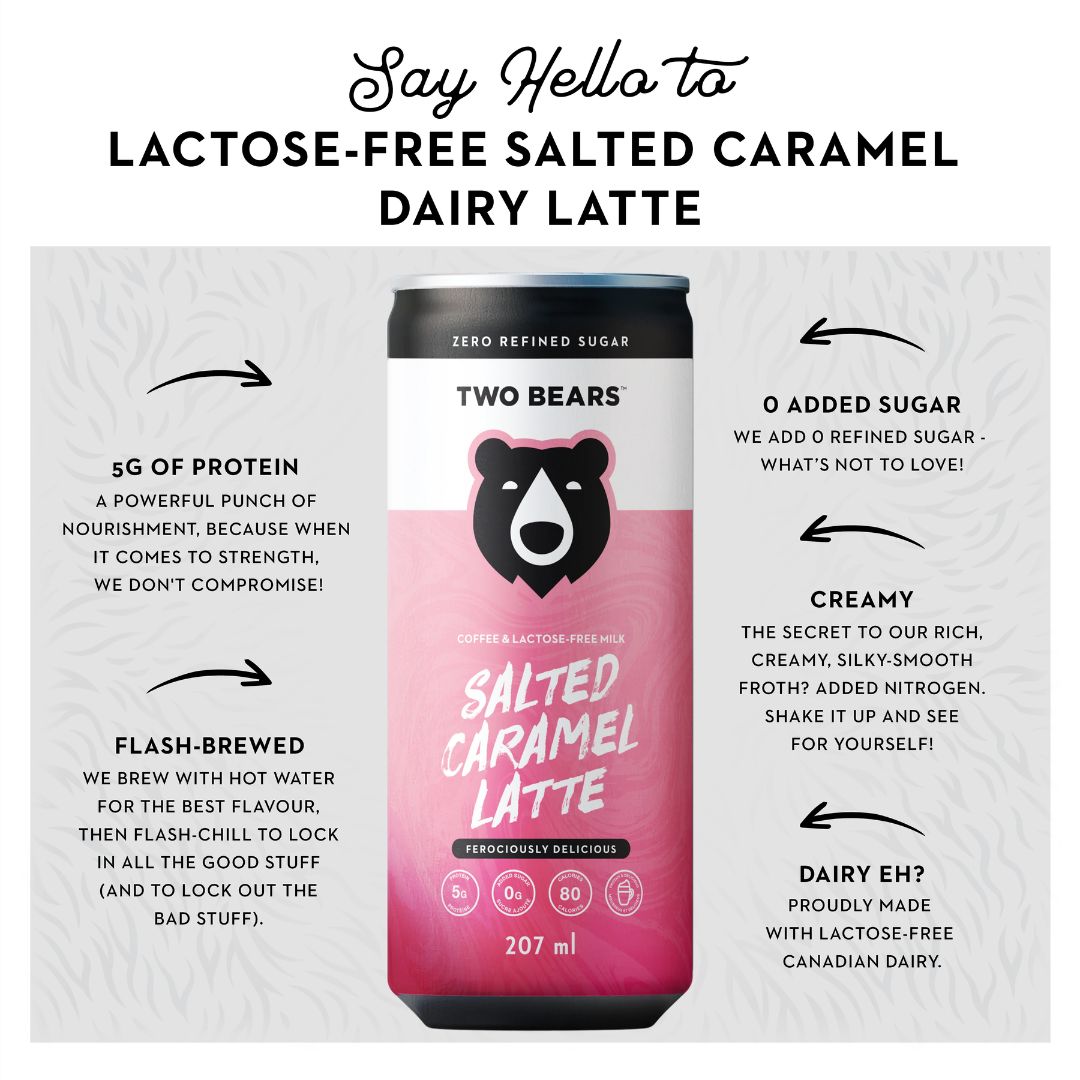 Two Bears - Latté caramel salé sans lactose