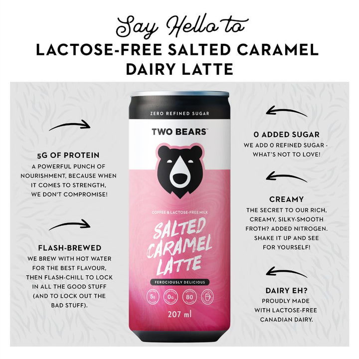 Two Bears - Latté caramel salé sans lactose