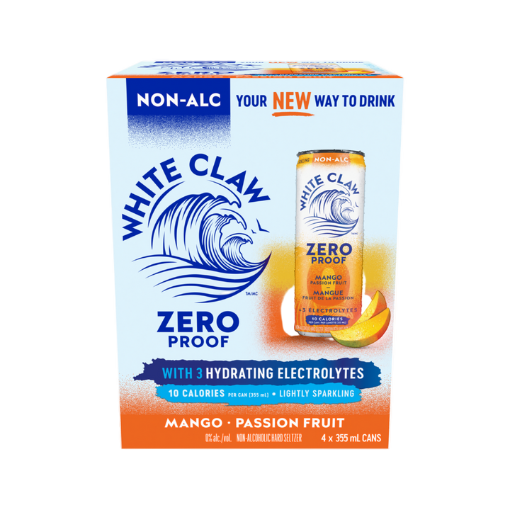 White Claw 0% Alcool - Fruit de la Passion Mangue