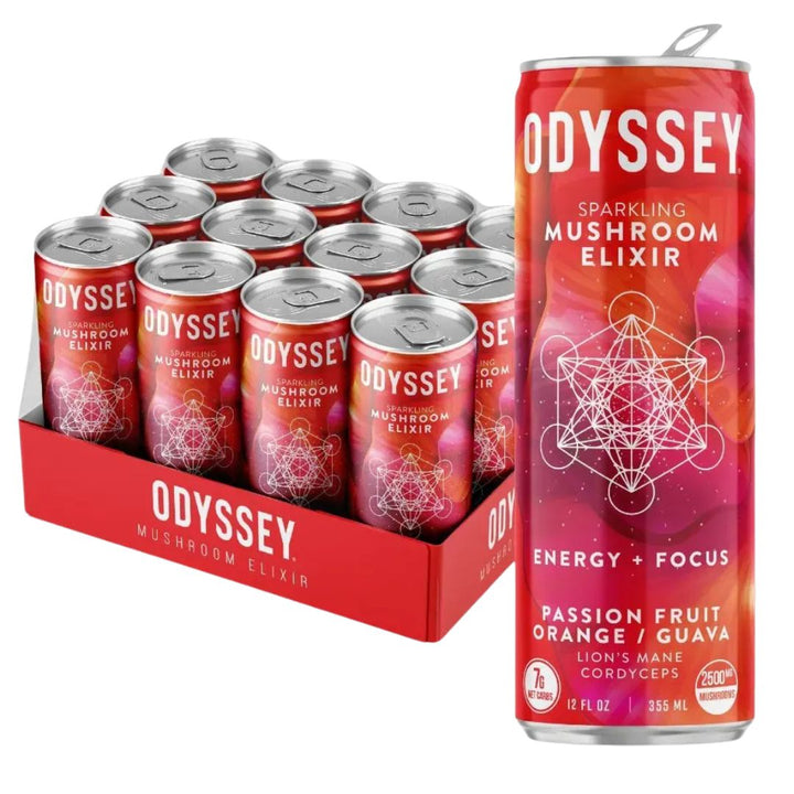 Odyssey Mushroom Elixir - Sparkling Passion Fruit Orange Guava