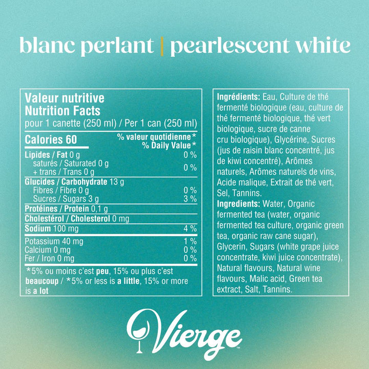 Vierge - Vierge Blanc Perlant - Alternative au Vin
