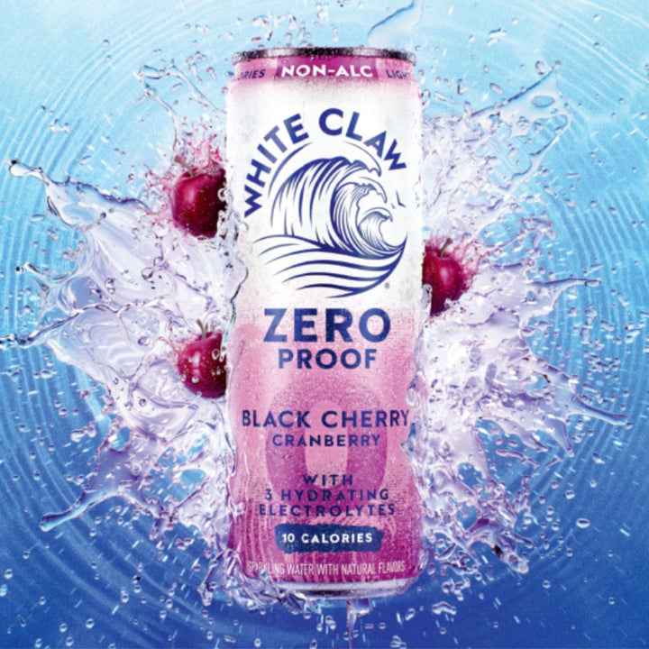 White Claw 0% d'alcool - Cerise noire et canneberge