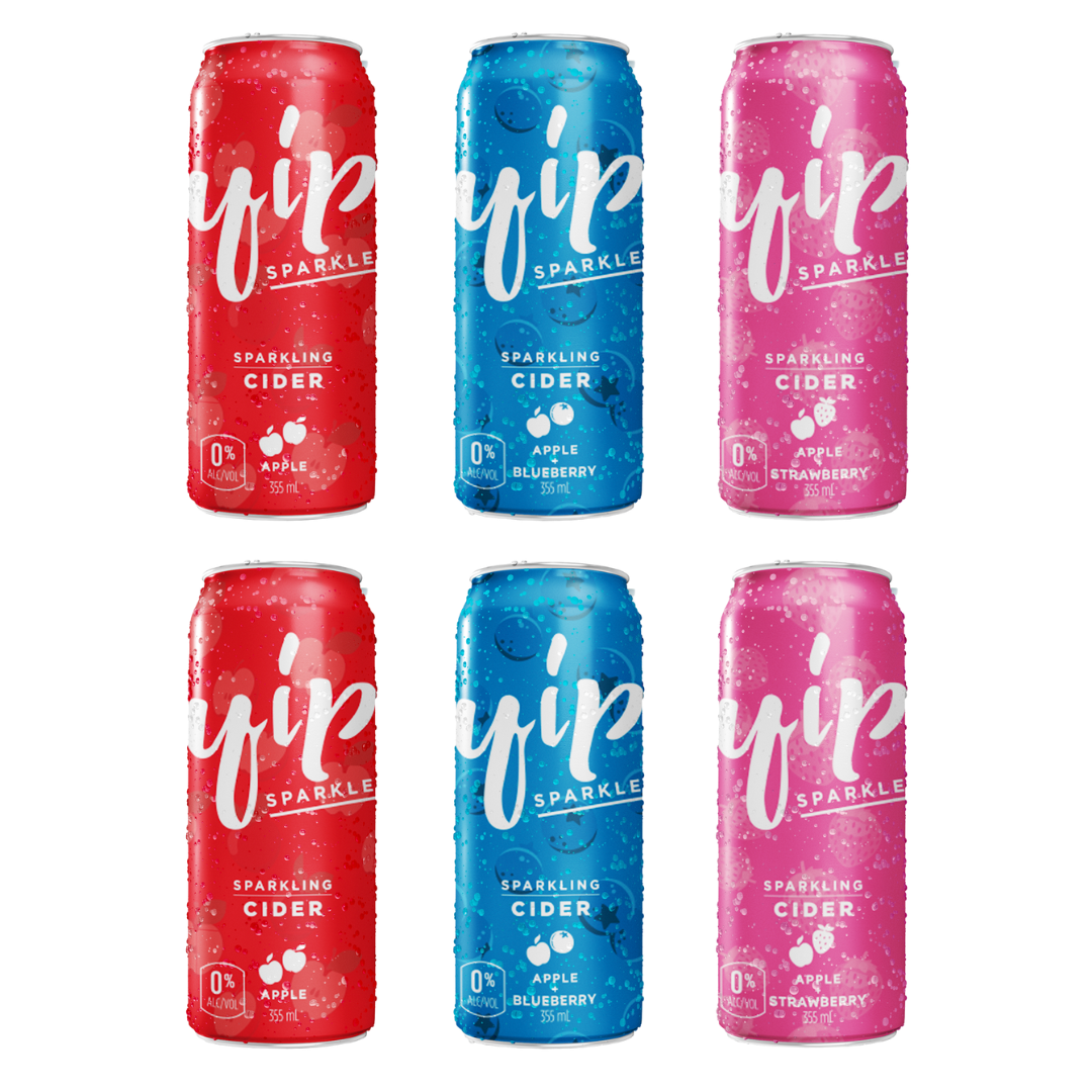 Ip Ciders Yip Cider Non-Alcoholic Variety Pack - Upside Drinks - Free Shipping in ...