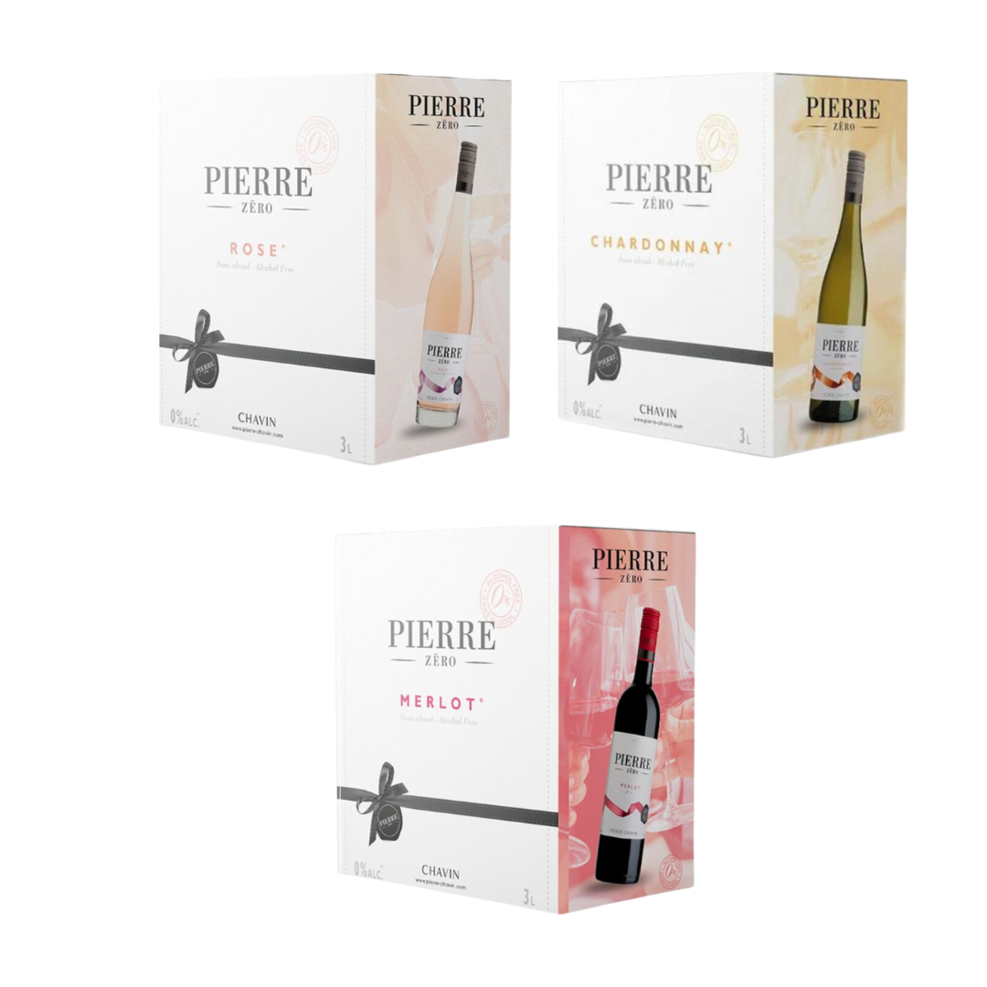 Pierre Zero - Bag-in-Box 3 Liter - Variety Pack (3 Pack)