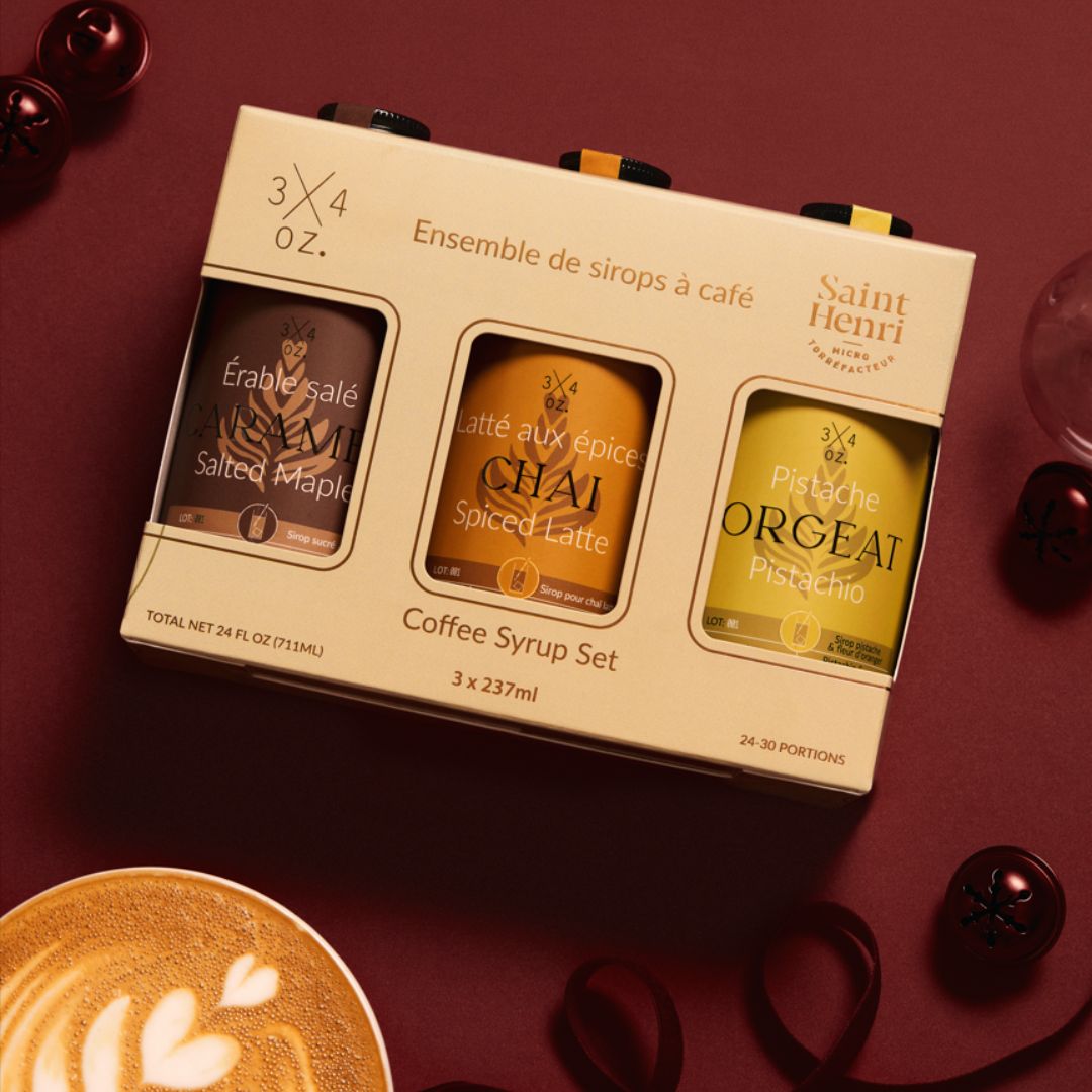 3/4 OZ - Ensemble de sirop de café