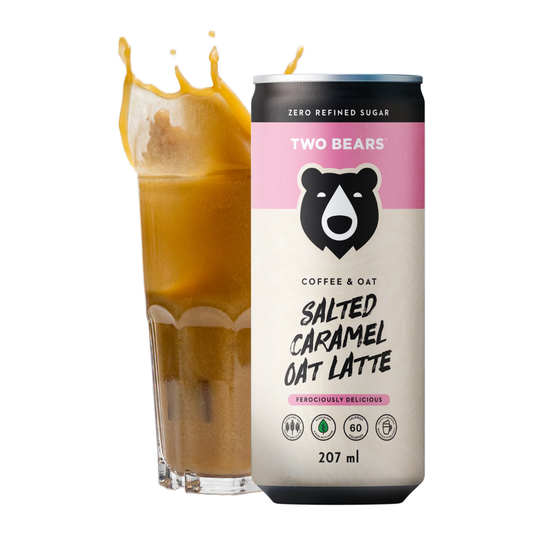 Two Bears - Latté à l'avoine caramel salé mousseux