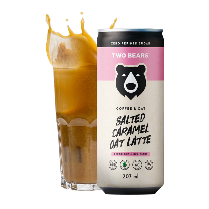 Two Bears - Latté à l'avoine caramel salé mousseux