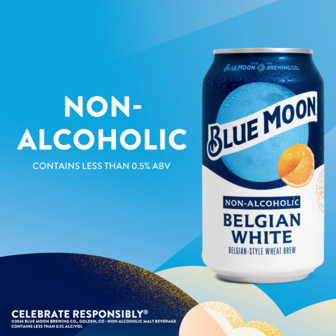 Blue Moon Non-Alcoholic Belgian Wheat Beer - Upside Drinks - Free