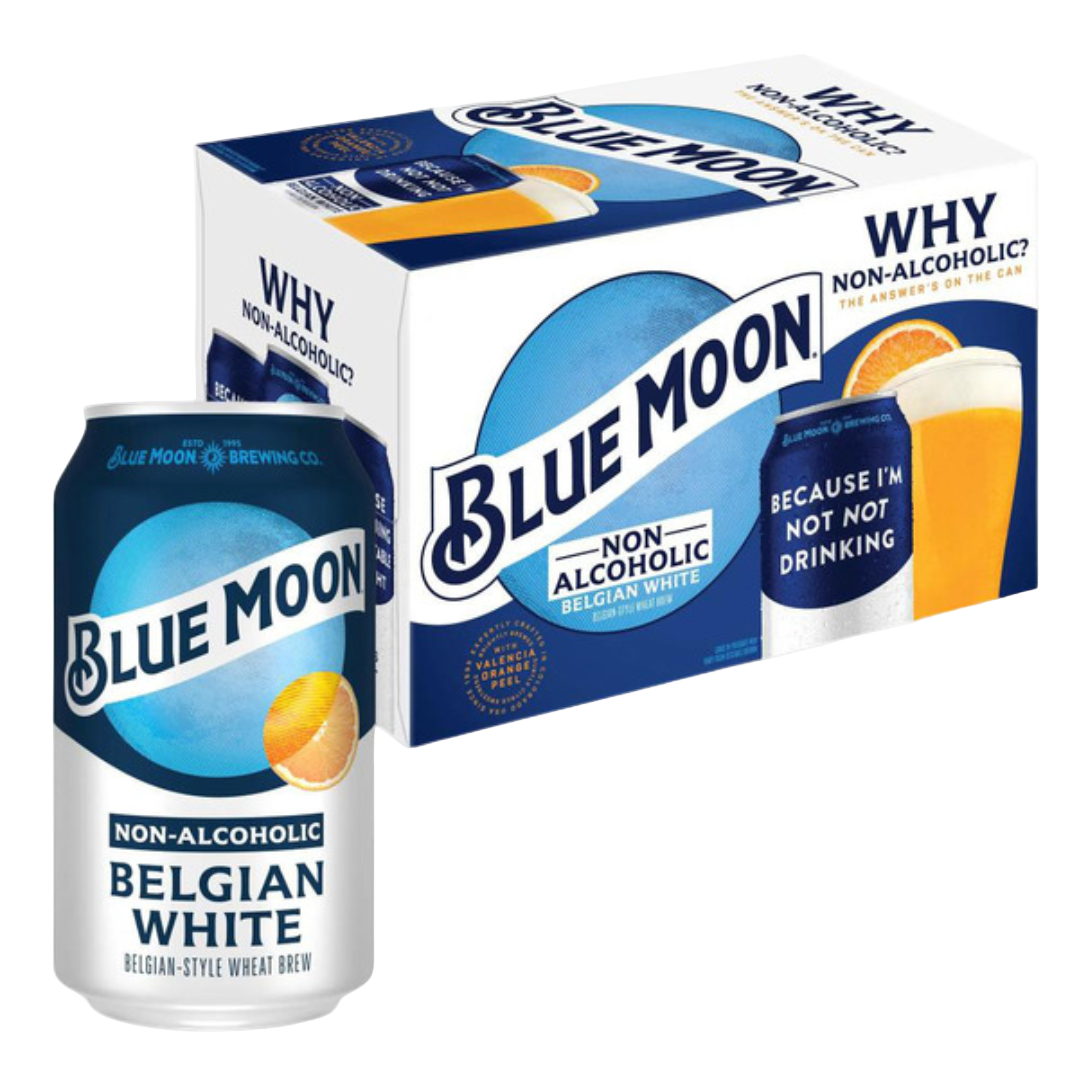 Blue Moon Non-Alcoholic Belgian Wheat Beer - Upside Drinks - Free