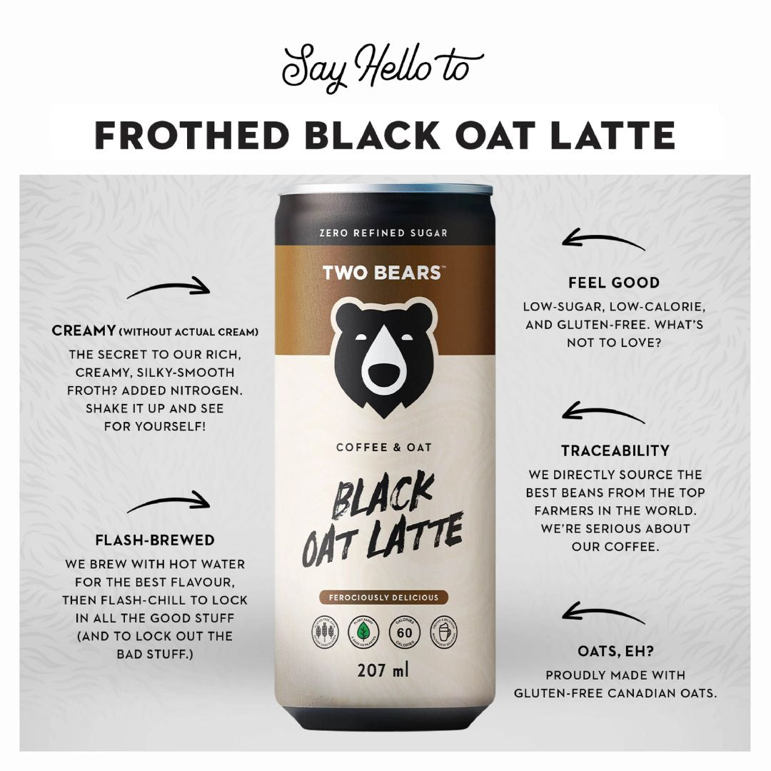 Two Bears - Frothed Black Oat Latte