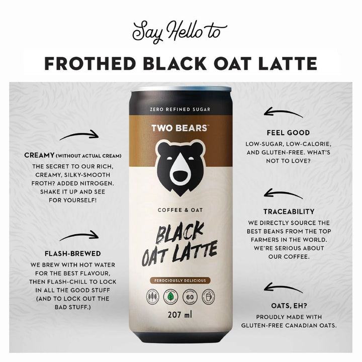 Two Bears - Frothed Black Oat Latte
