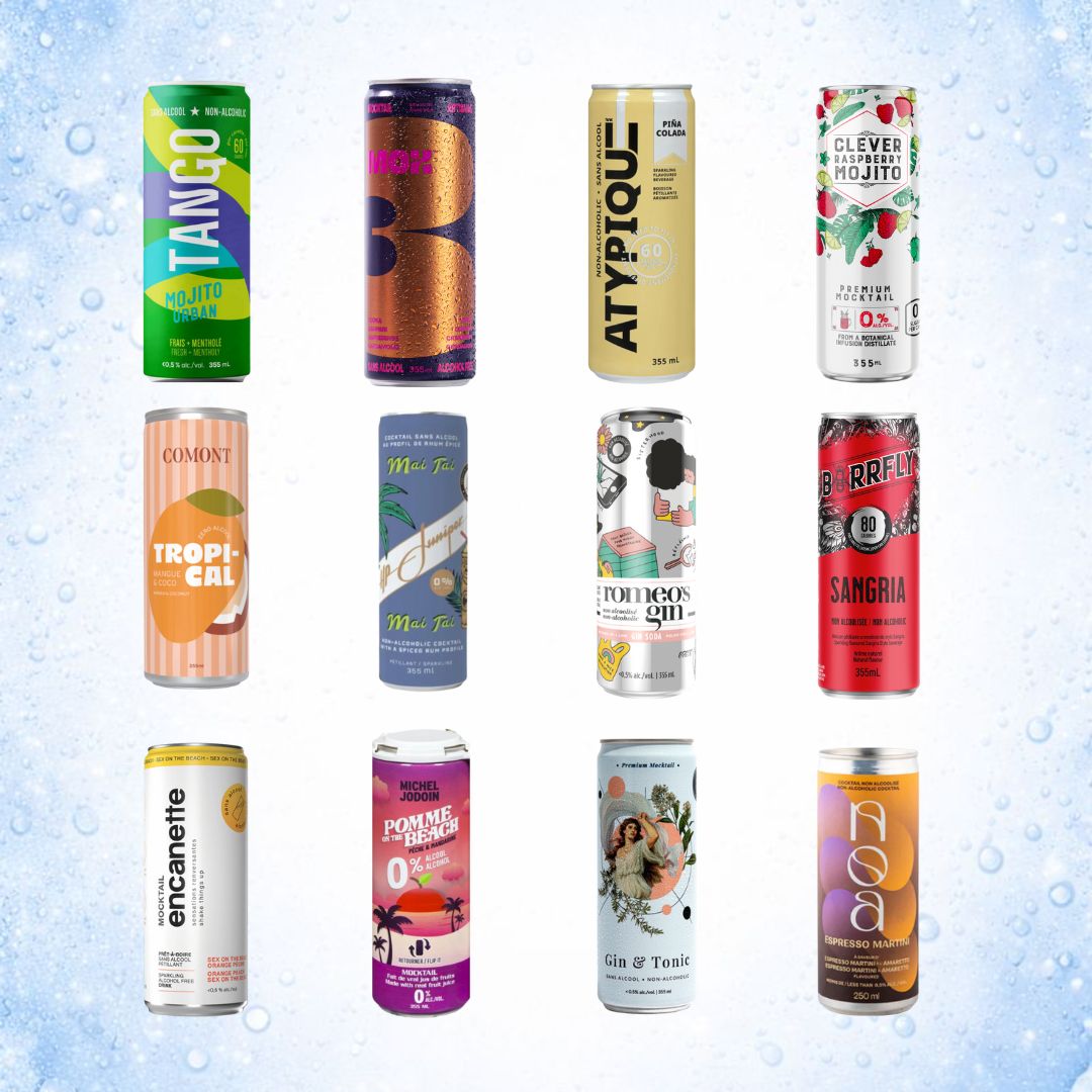 Janvier sans alcool - Ensemble Mocktails faits au Québec