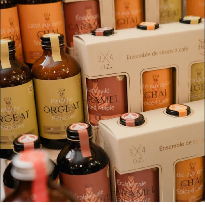 3/4 OZ - Ensemble de sirop de café