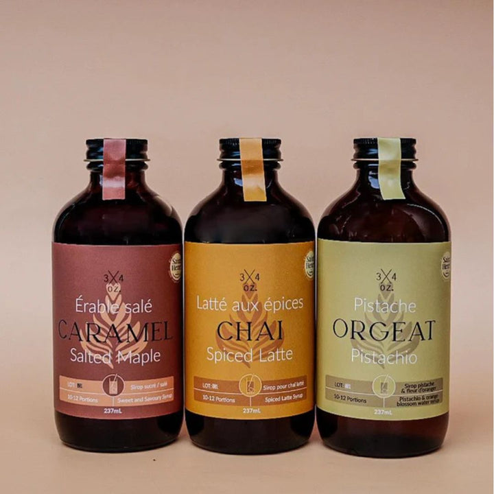 3/4 OZ - Ensemble de sirop de café