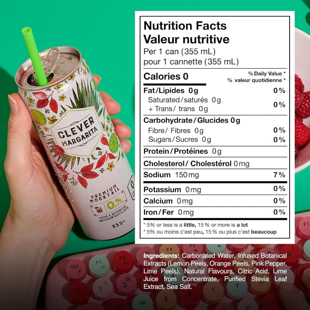 Clever Mocktail Non-Alcoholic Sugar Free Margarita - Upside Drinks
