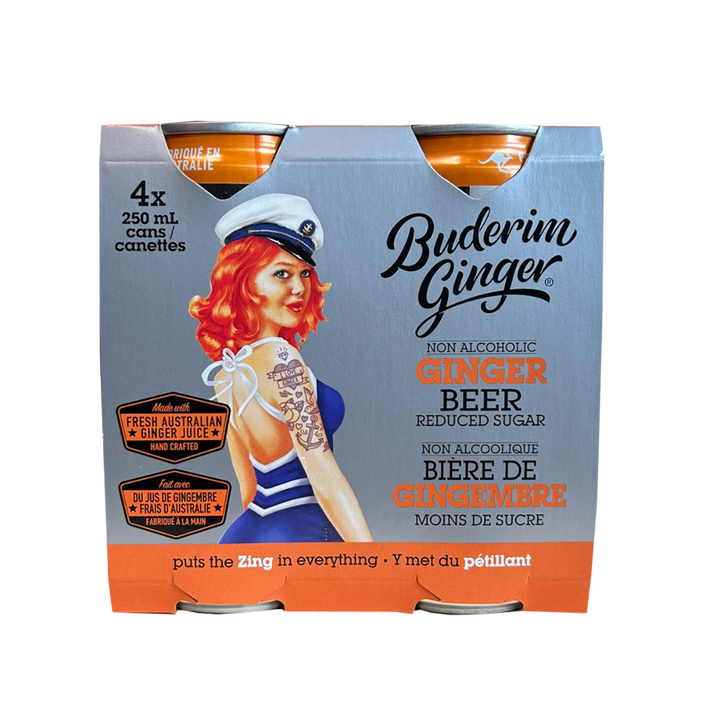 Buderim - Bière au gingembre à teneur réduite en sucre (4 pack)