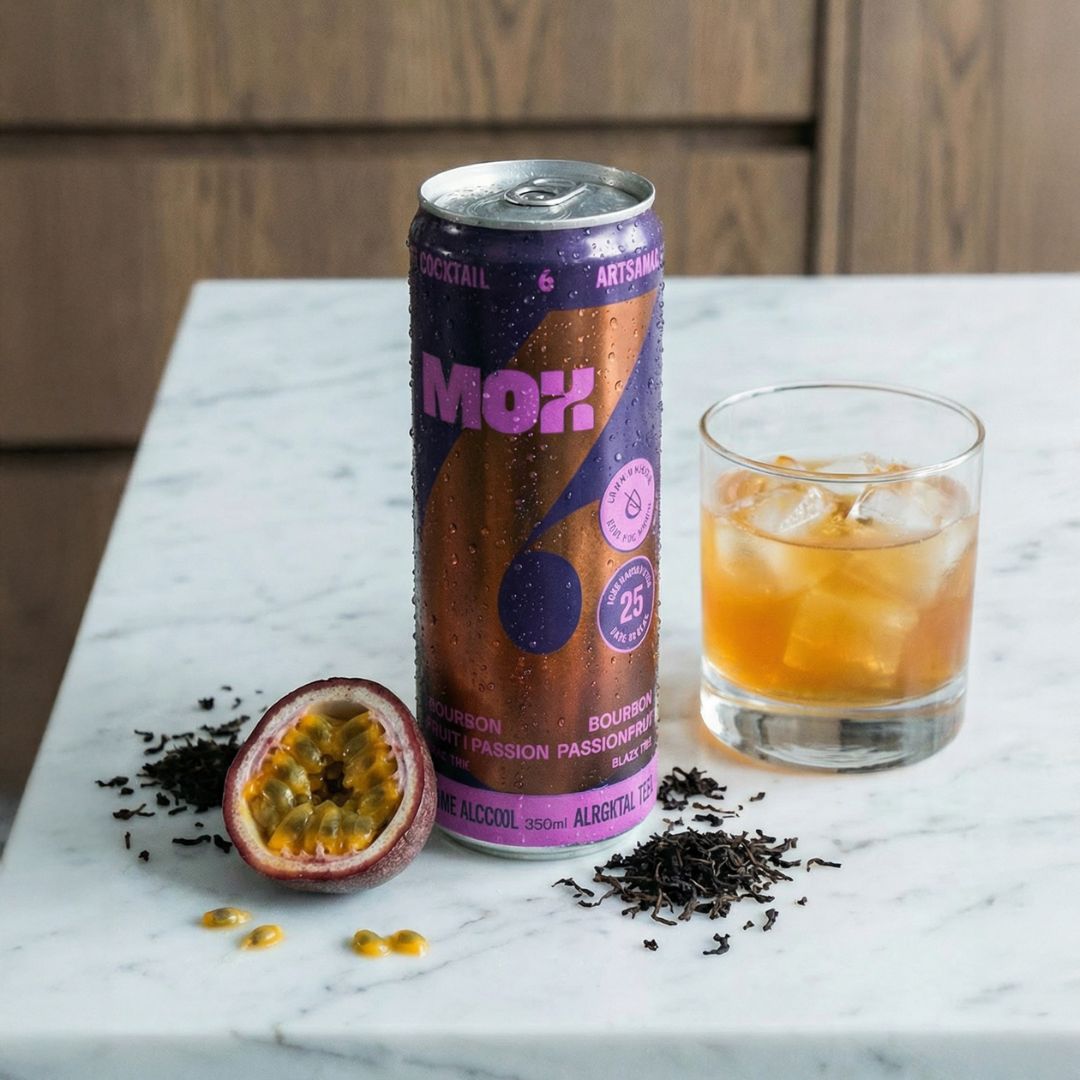 Mox Mocktails - Mox 6 - Bourbon Fruit de la Passion Thé Noir