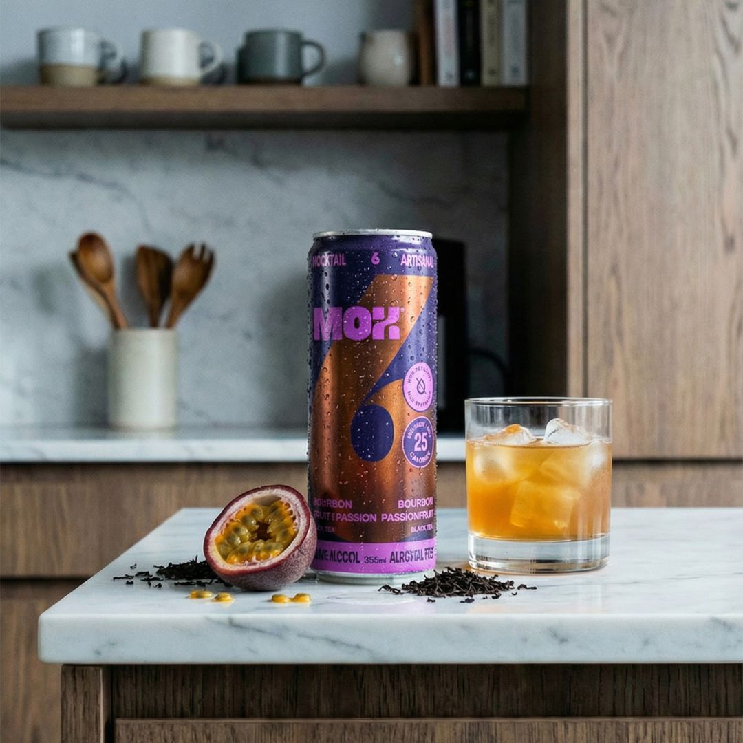 Mox Mocktails - Mox 6 - Bourbon Fruit de la Passion Thé Noir
