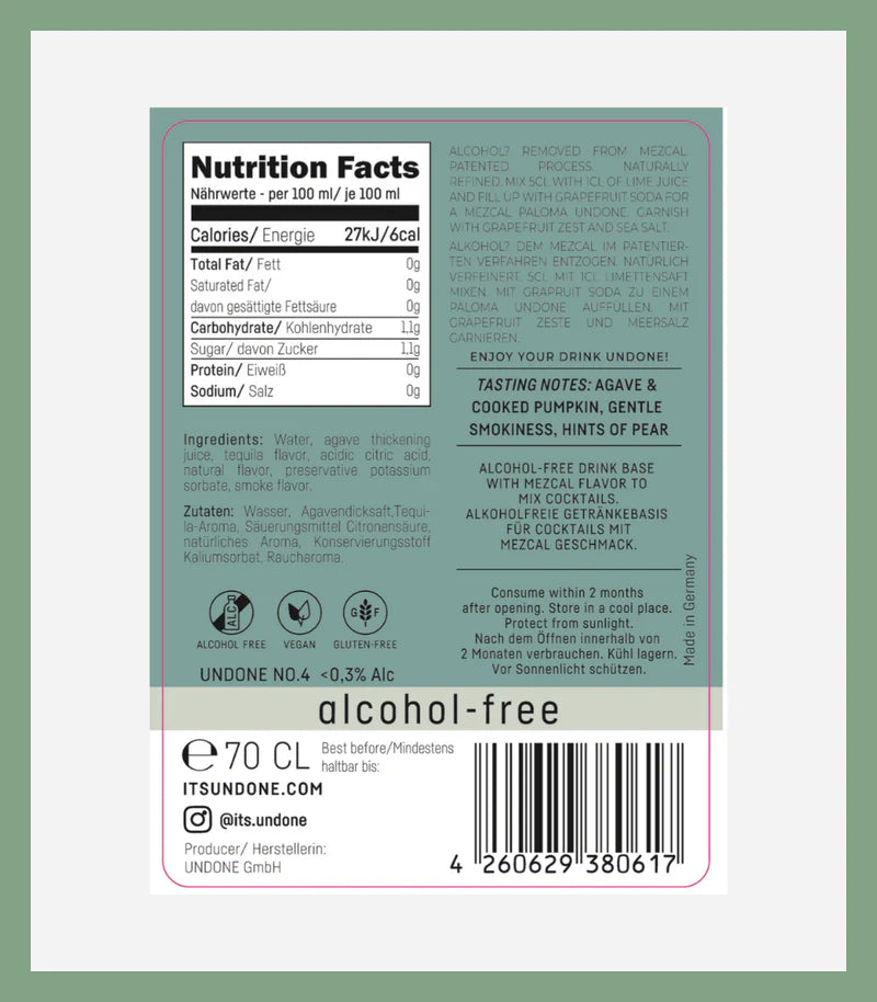 Undone - Mexican Smoky Agave - Mezcal