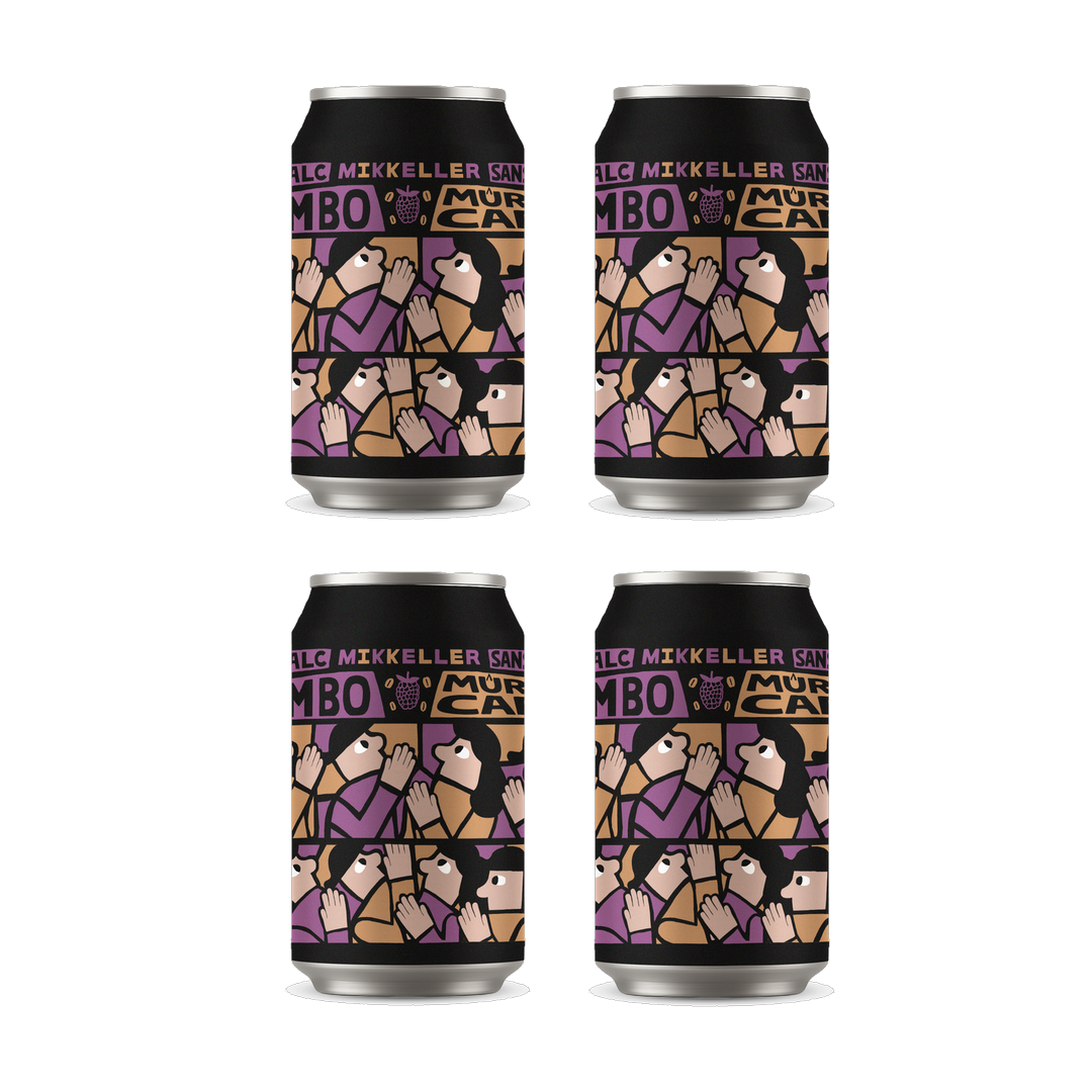 Mikkeller Limbo Blackberry Coffee non-alcoholic sour beer, 4 pack of 330 ml cans