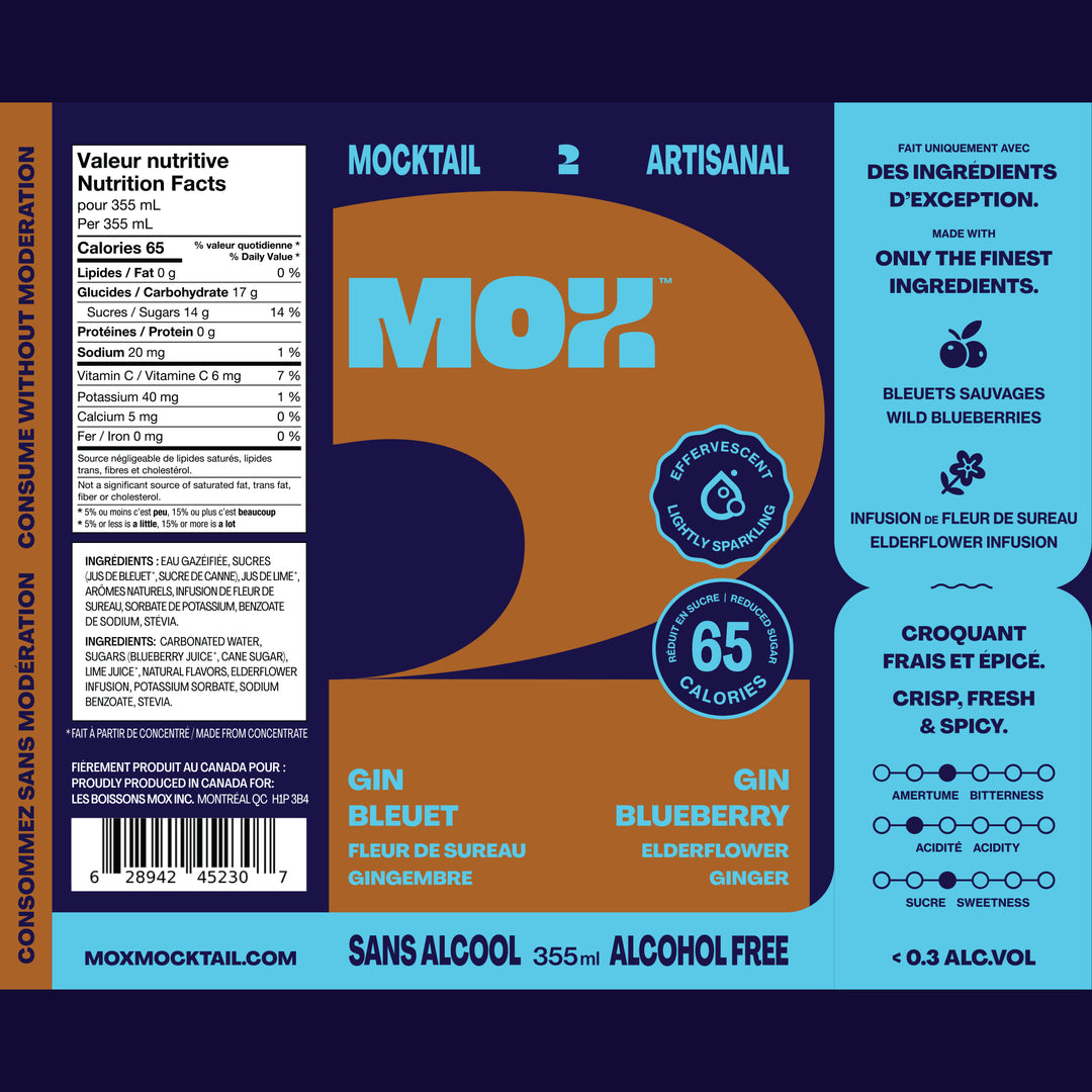 Mox Mocktails - Mox 2 - Gin Blueberry