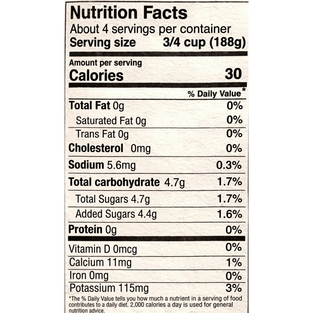 DIVIN - Vigneron - Sparkling Chenin Blanc, nutrition facts